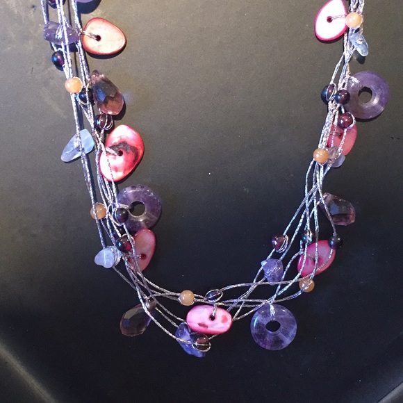 Custom hand made stone accent necklace - Picture 2 of 3